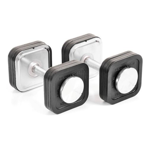 A pair of Ironmaster Quick-Lock dumbbells with square plates