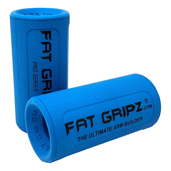 Fat Gripz Pro, a pair of blue rubber thick-bar grips