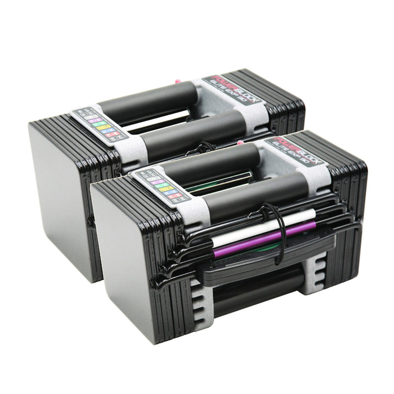 Pair of PowerBlock Elite EXP adjustable dumbbells