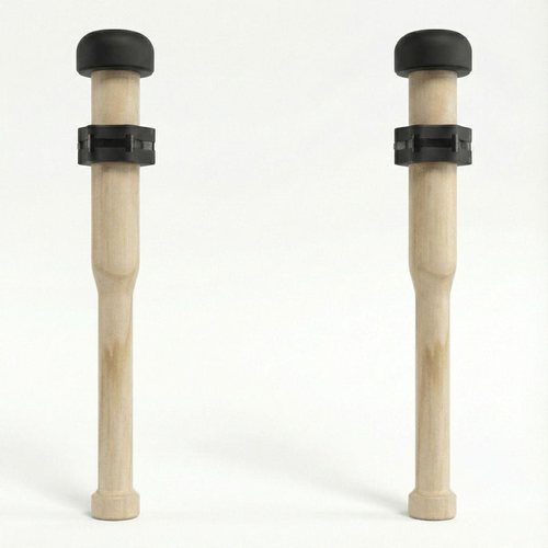 EZ-CLUB V2 PRO, a pair of wooden plate-loaded clubs with black collars